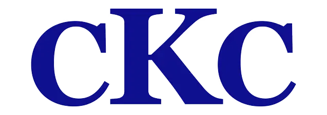 Cowboy Kool Club CKC monogram in blue serif capitals
